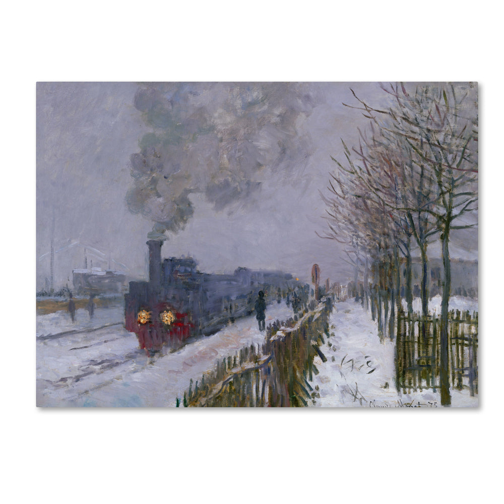 Claude Monet Train In the Snow 14 x 19 Canvas Art Image 2