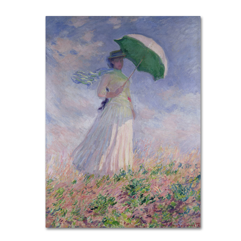 Claude Monet Woman With a Parasol 14 x 19 Canvas Art Image 1