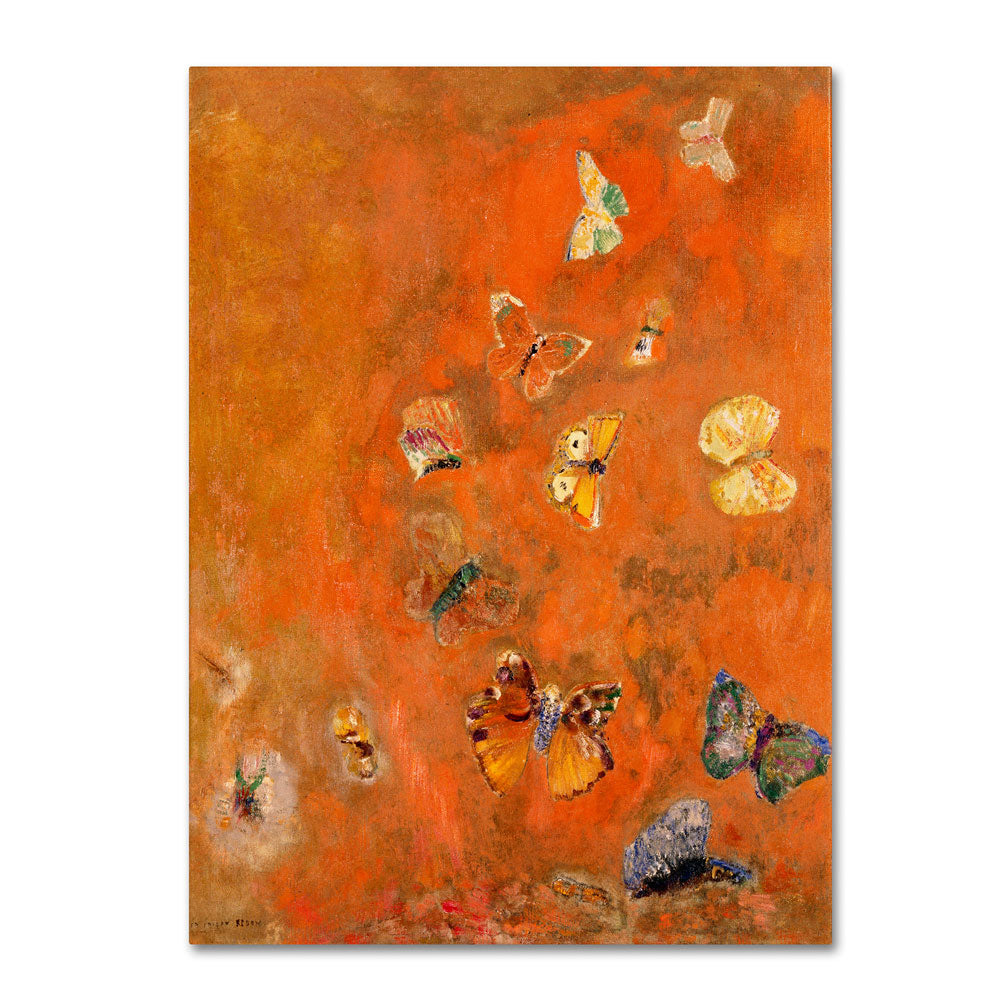 Odilon Redon Evocation of Butterflies 1912 14 x 19 Canvas Art Image 1