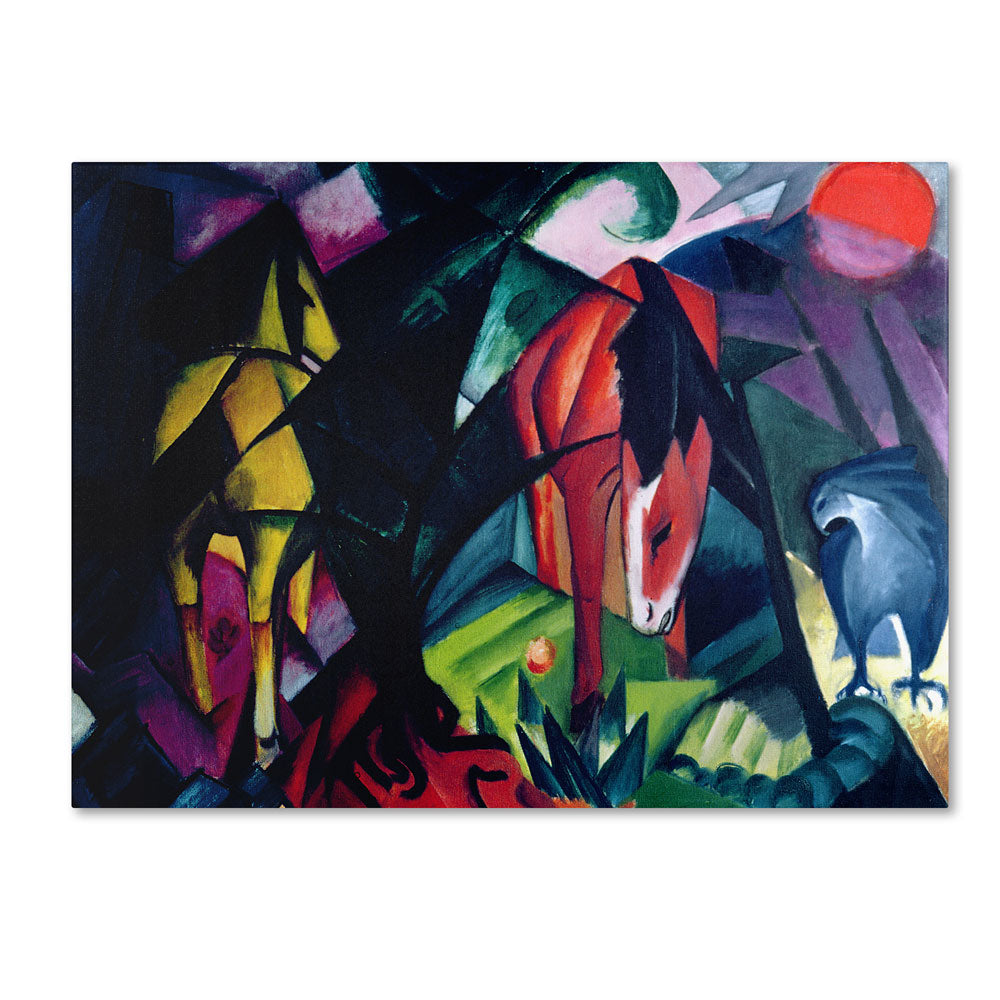 Franz Marc Horse and Eagle 1912 14 x 19 Canvas Art Image 1