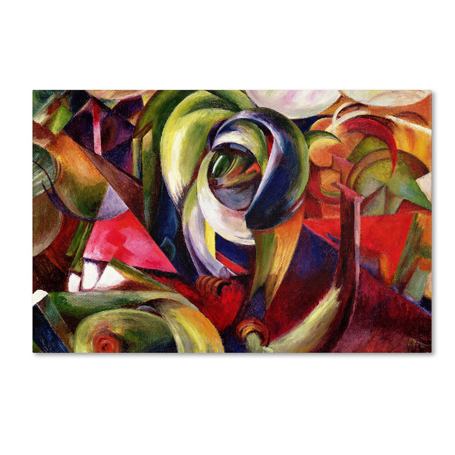 Franz Marc Mandrill 1913 14 x 19 Canvas Art Image 1