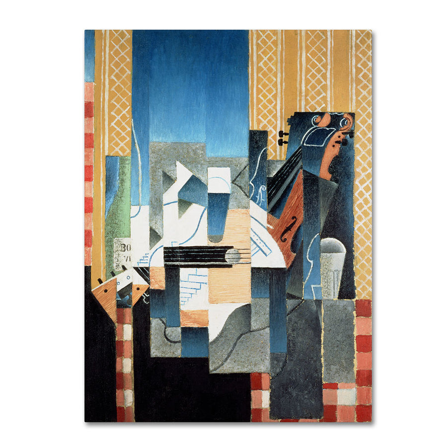 Juan Gris Still Life With Violin and Guitar 14 x 19 Canvas Art Image 1