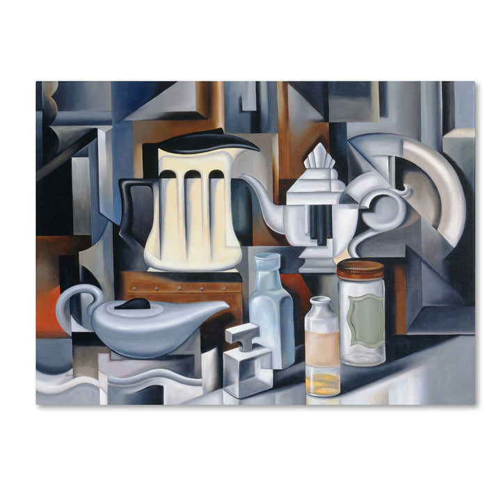 Catherine Abel Still Life With Teapots 14 x 19 Canvas Art Image 1