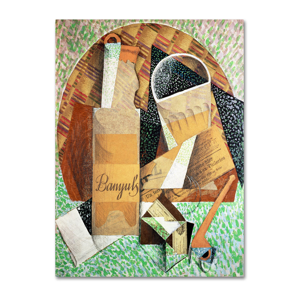 Juan Gris The Bottle of Banyuls 1914 14 x 19 Canvas Art Image 1