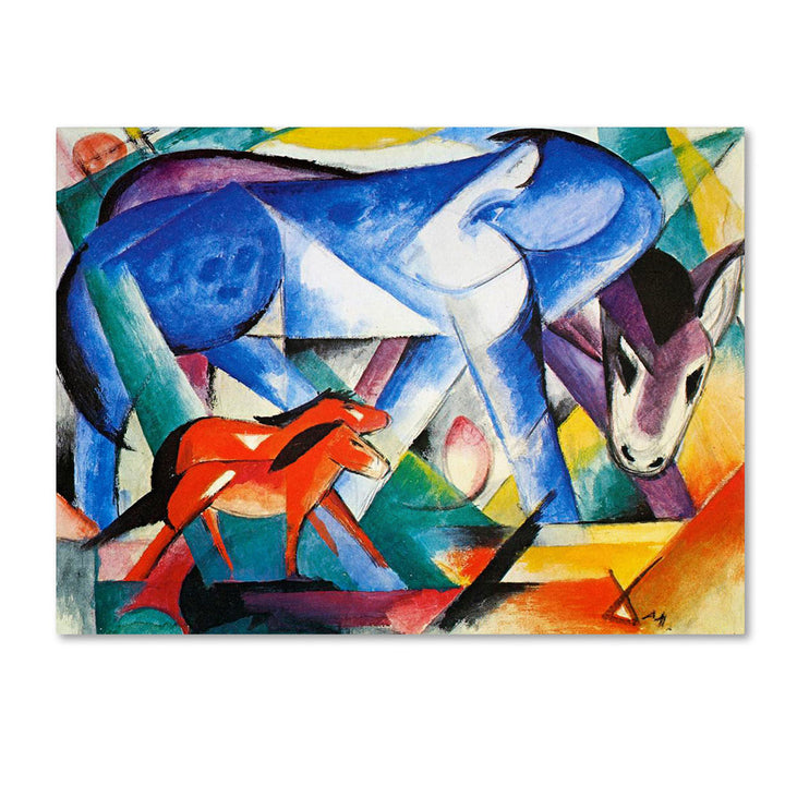 Franz Marc The First Animals 1913 14 x 19 Canvas Art Image 1