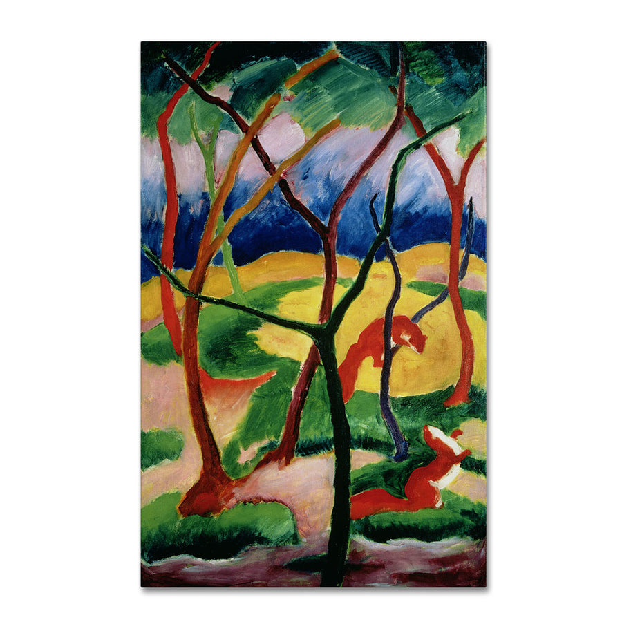 Franz Marc Weasels Playing 1911 14 x 19 Canvas Art Image 1