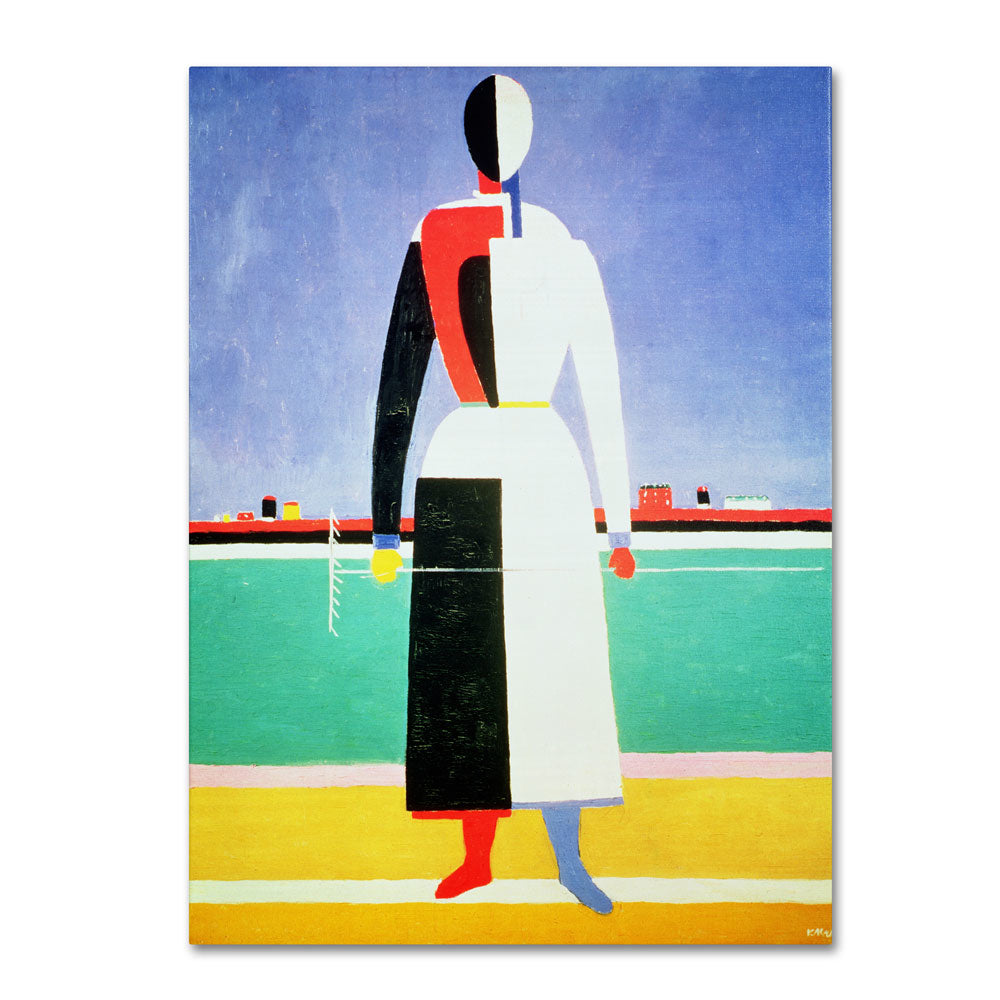 Kazimir Malevich Woman With Rake 1928-32 14 x 19 Canvas Art Image 1