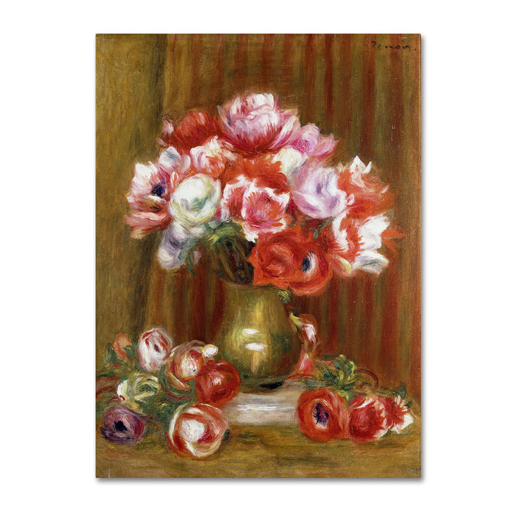 Pierre Renoir Anemones 1909 14 x 19 Canvas Art Image 1