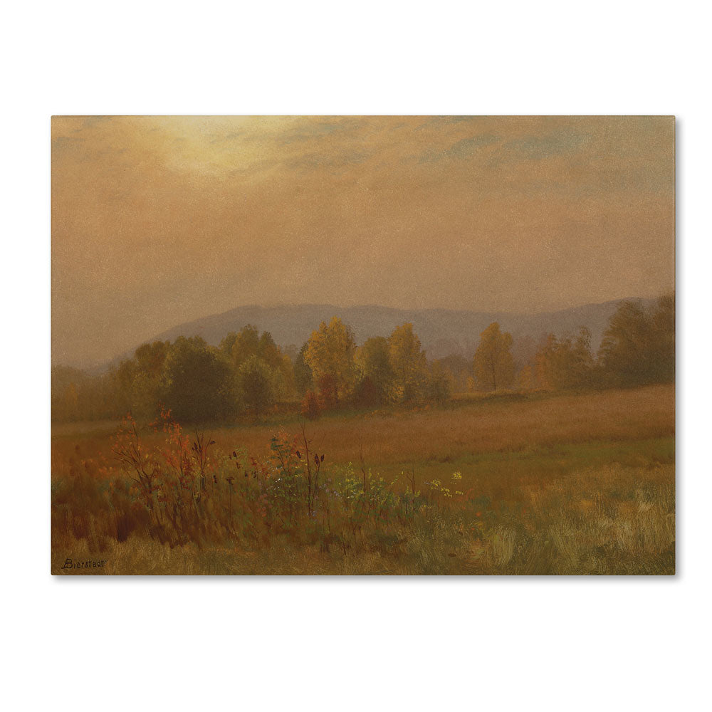 Albert Bierstadt Autumn Landscape England 14 x 19 Canvas Art Image 1