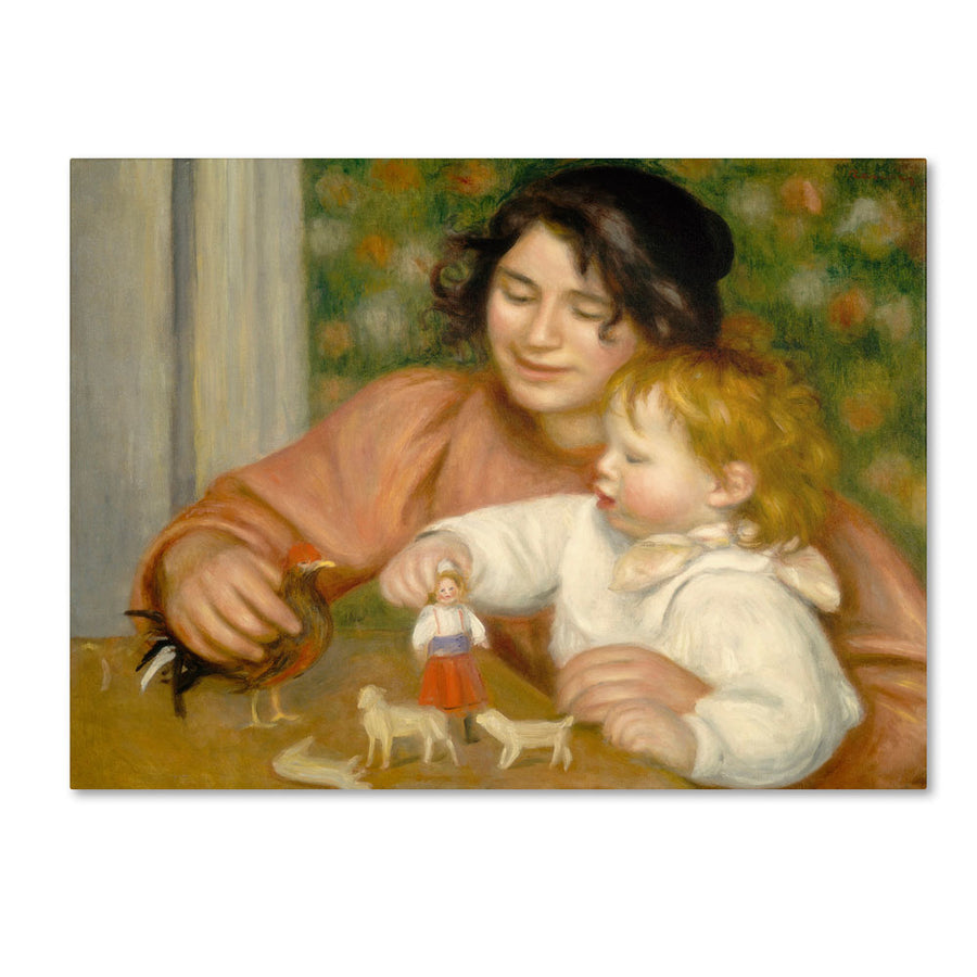 Pierre Renoir Child With Toys 1895-96 14 x 19 Canvas Art Image 1