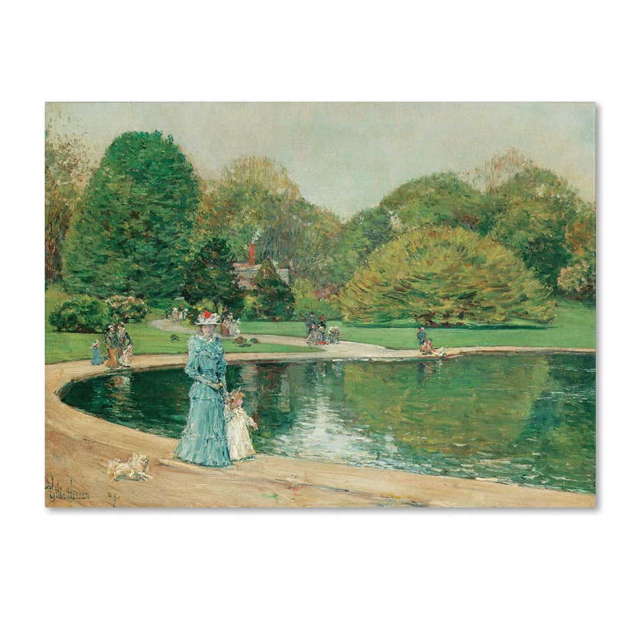 Childe Hassam Central Park 14 x 19 Canvas Art Image 1