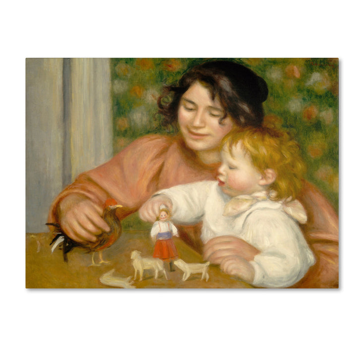 Pierre Renoir Child With Toys 1895-96 14 x 19 Canvas Art Image 2