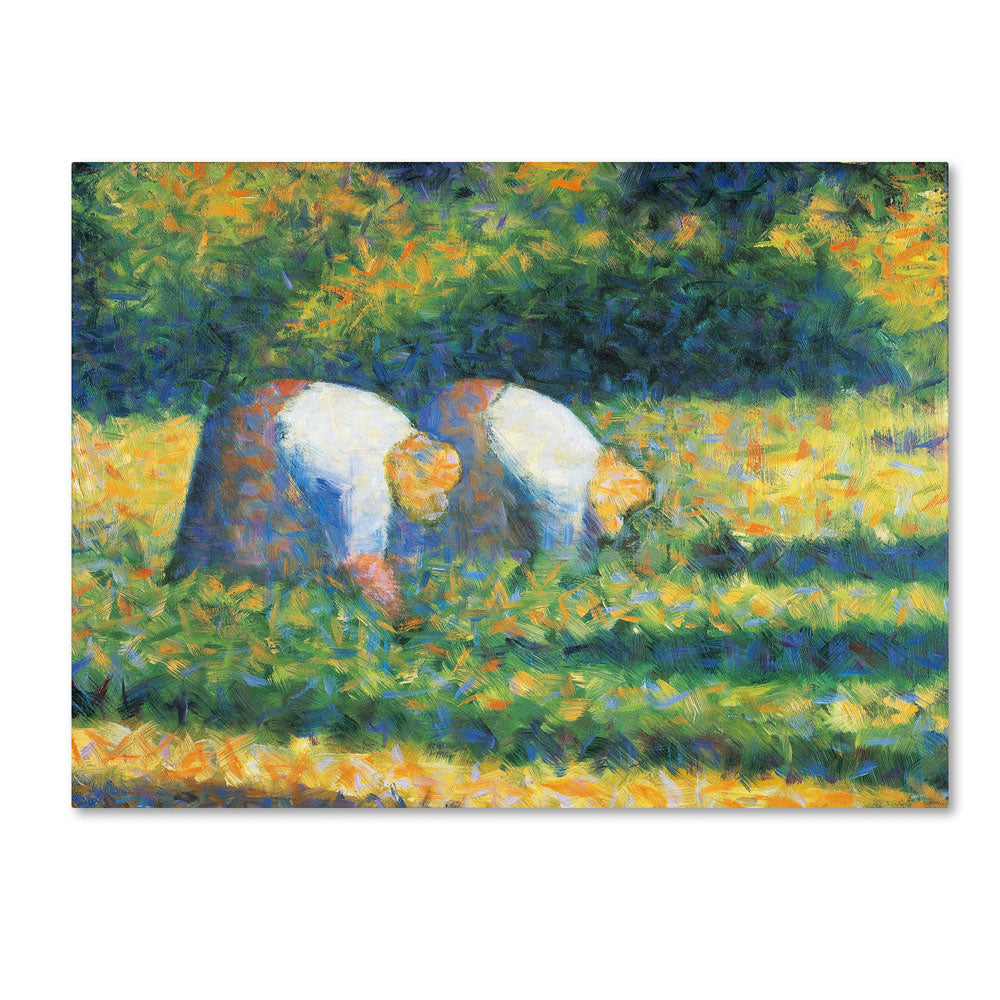 Georges Seurat Farmers at Work 1882 14 x 19 Canvas Art Image 1