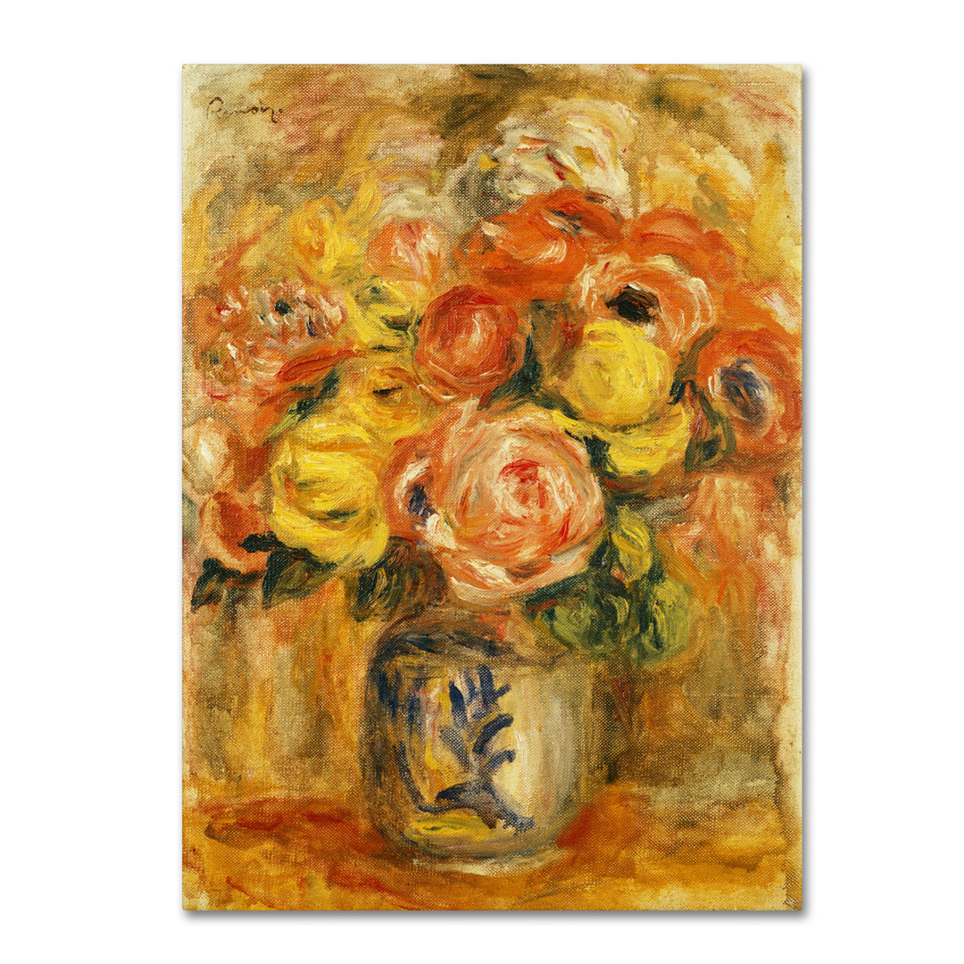 Pierre Renoir Fleurs Dans Un Vase Bleu et Blanc 14 x 19 Canvas Art Image 2