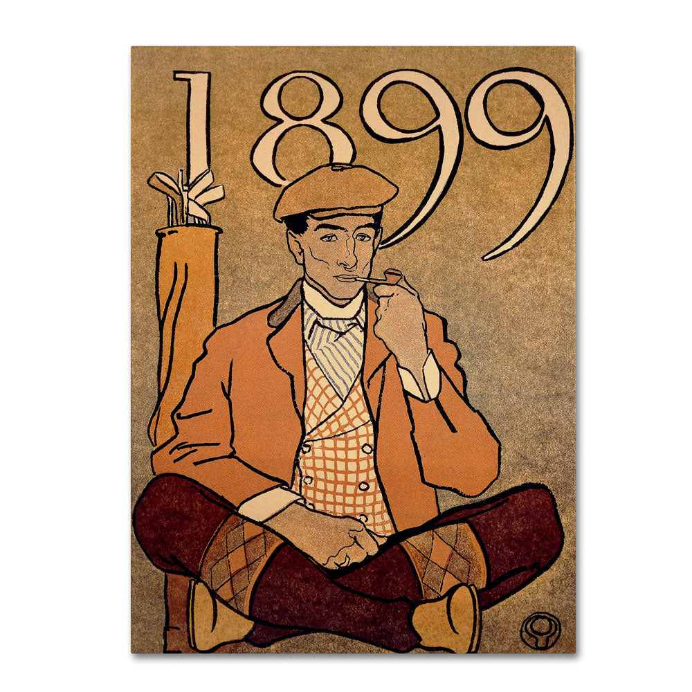 Edward Penfield Golf Calendar 1899 14 x 19 Canvas Art Image 1