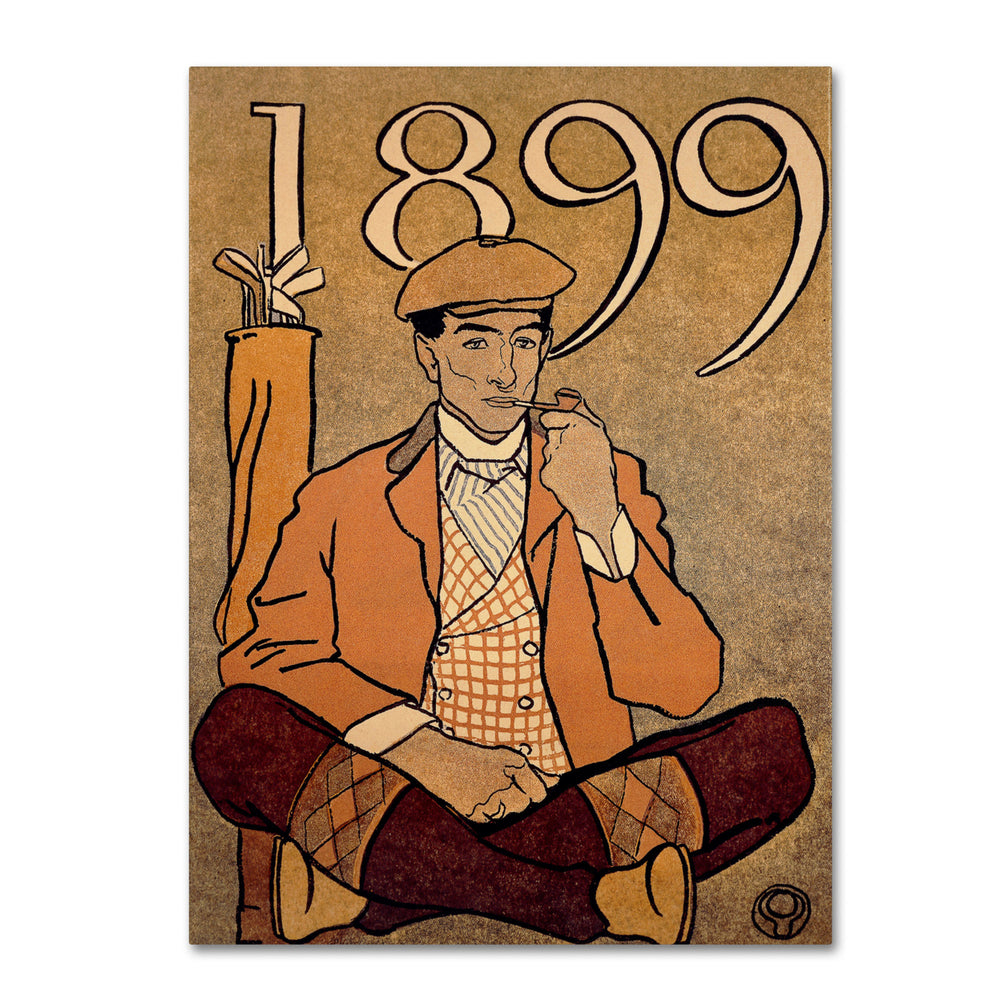 Edward Penfield Golf Calendar 1899 14 x 19 Canvas Art Image 2