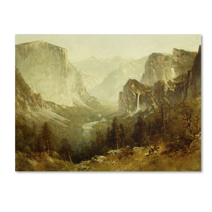 Thomas Hill Hunting In Yosemite 1890 14 x 19 Canvas Art Image 1