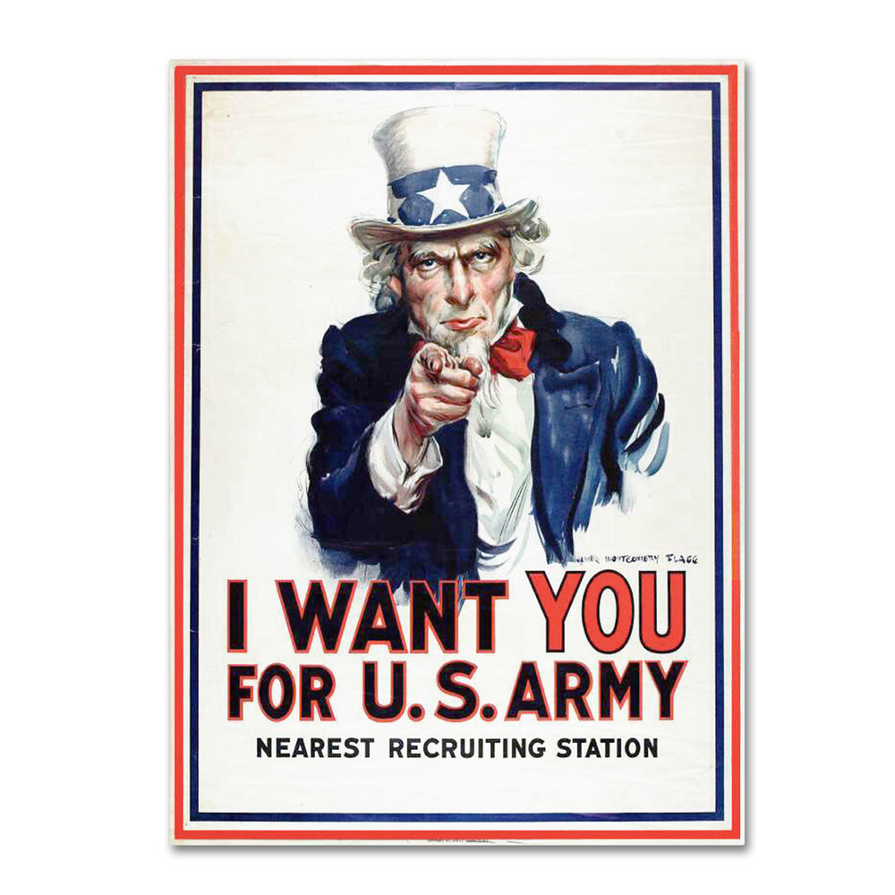 James Montgomery Flagg I Want You 14 x 19 Canvas Art Image 2