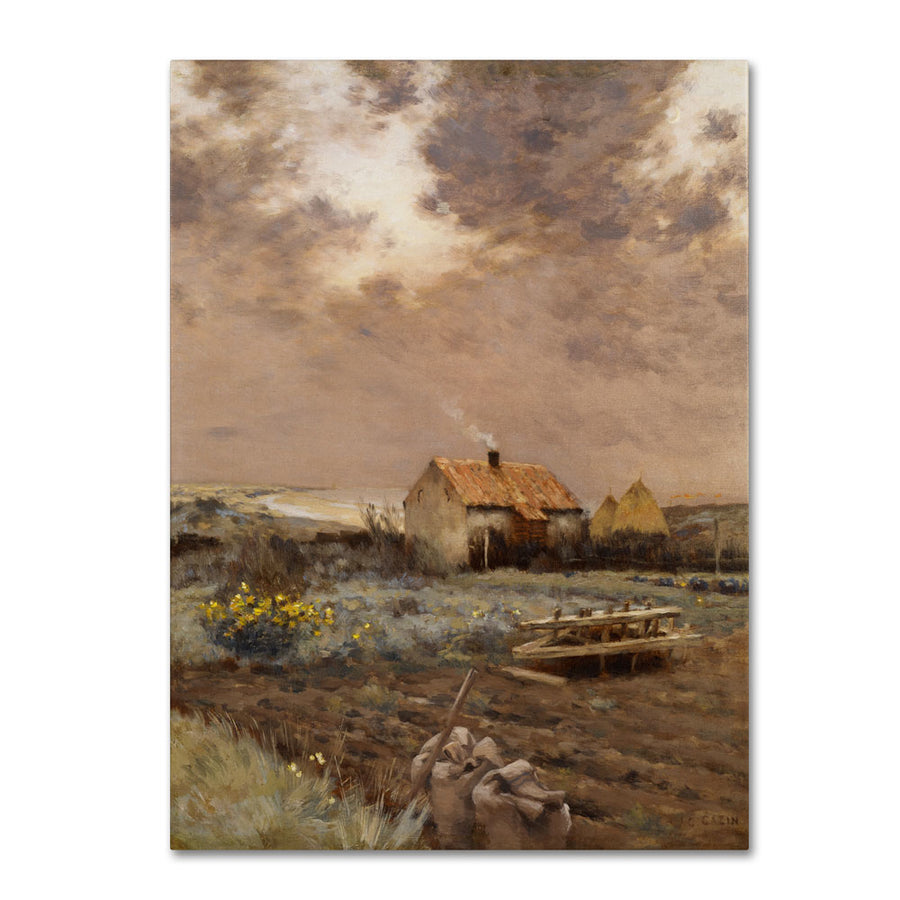 Jean Cazin Landscape 1880 14 x 19 Canvas Art Image 1