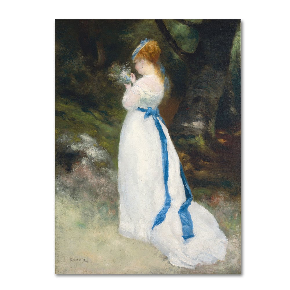 Pierre Renoir Lady In White 14 x 19 Canvas Art Image 1