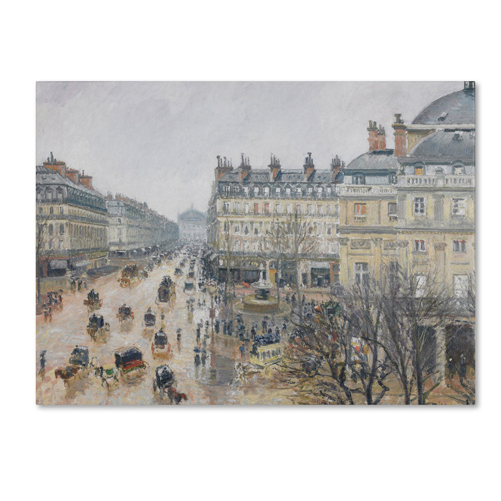 Camille Pissarro Place du Theatre Francais 1898 14 x 19 Canvas Art Image 1