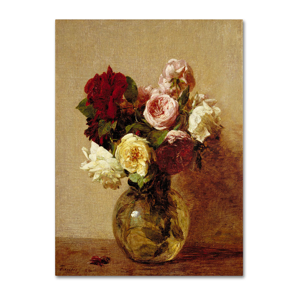 Henri Fantin Latour Roses 1884 14 x 19 Canvas Art Image 1
