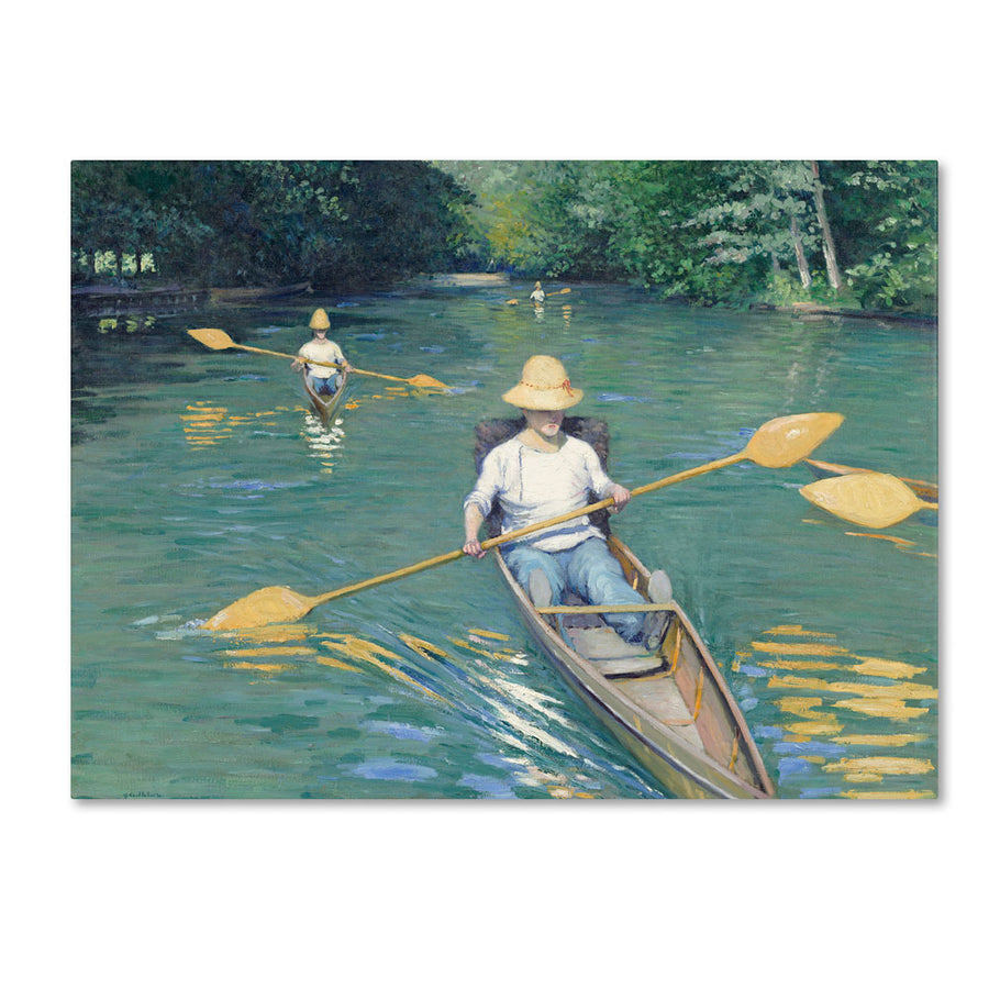 Gustave Caillebotte Skiffs 1877 14 x 19 Canvas Art Image 1