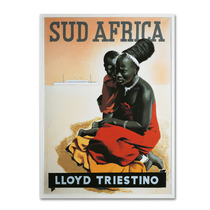 South Africa Lloyd Triestino 1930 14 x 19 Canvas Art Image 2