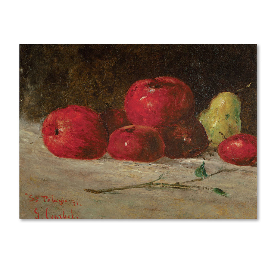 Gustave Courbet Still Life Apples and Pears 14 x 19 Canvas Art Image 1