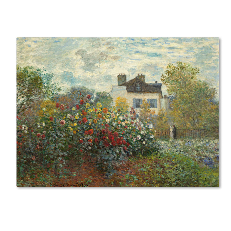 Claude Monet The Artists Garden In Argenteuil 14 x 19 Canvas Art Image 1