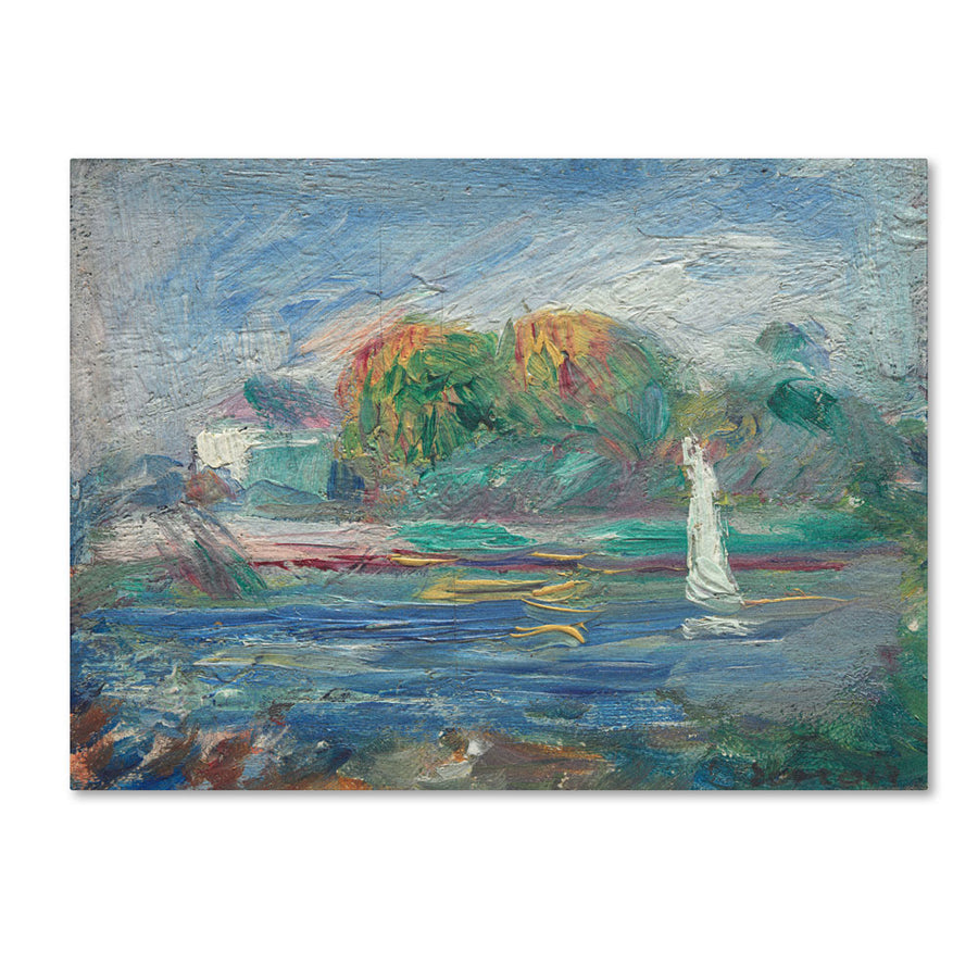 Pierre Renoir The Blue River 1890-1900 14 x 19 Canvas Art Image 1