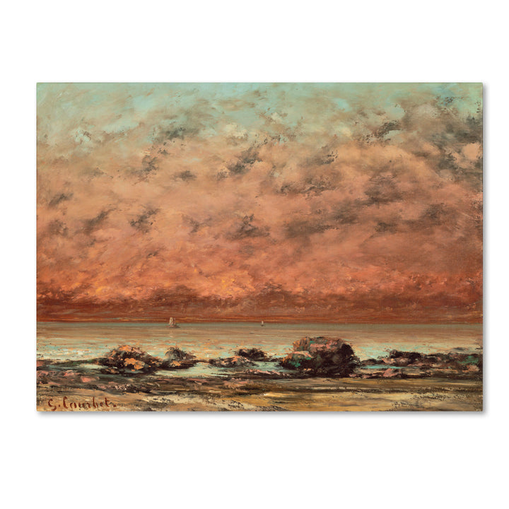 Gustave Courbet The Black Rocks at Trouville 14 x 19 Canvas Art Image 2