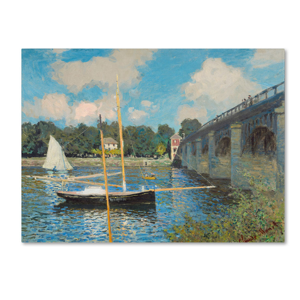 Claude Monet The Bridge at Argenteuil 1874 14 x 19 Canvas Art Image 1