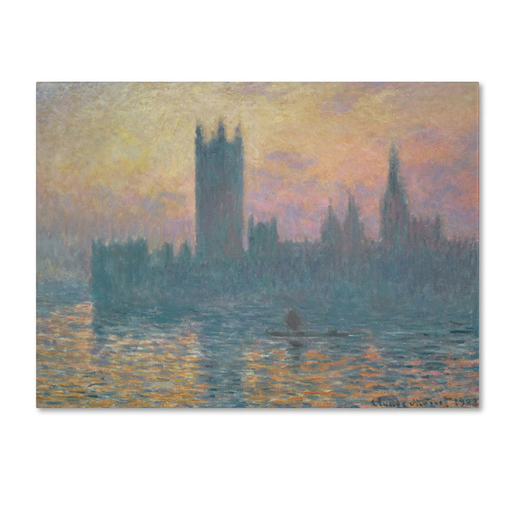 Claude Monet The Houses of Parliament Sunset 14 x 19 Canvas Art Image 1