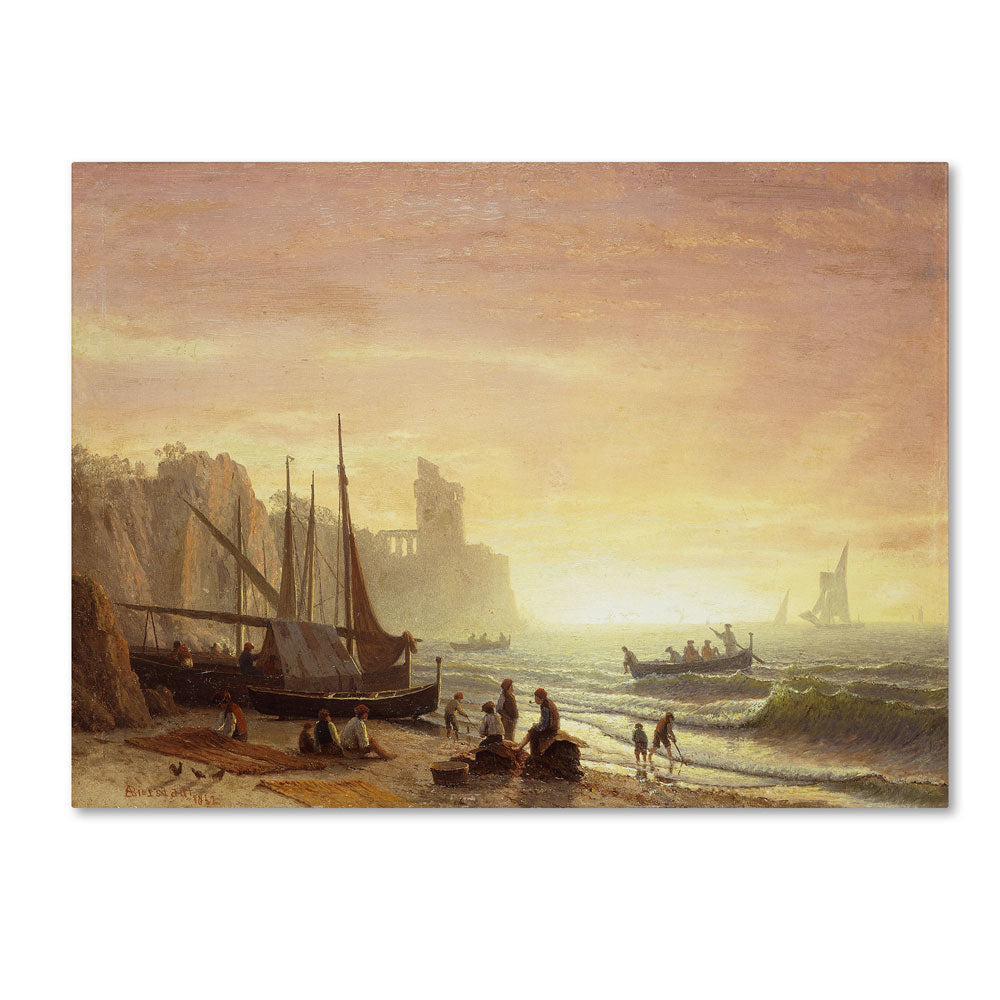 Albert Bierstadt The Fishing Fleet 1862 14 x 19 Canvas Art Image 1