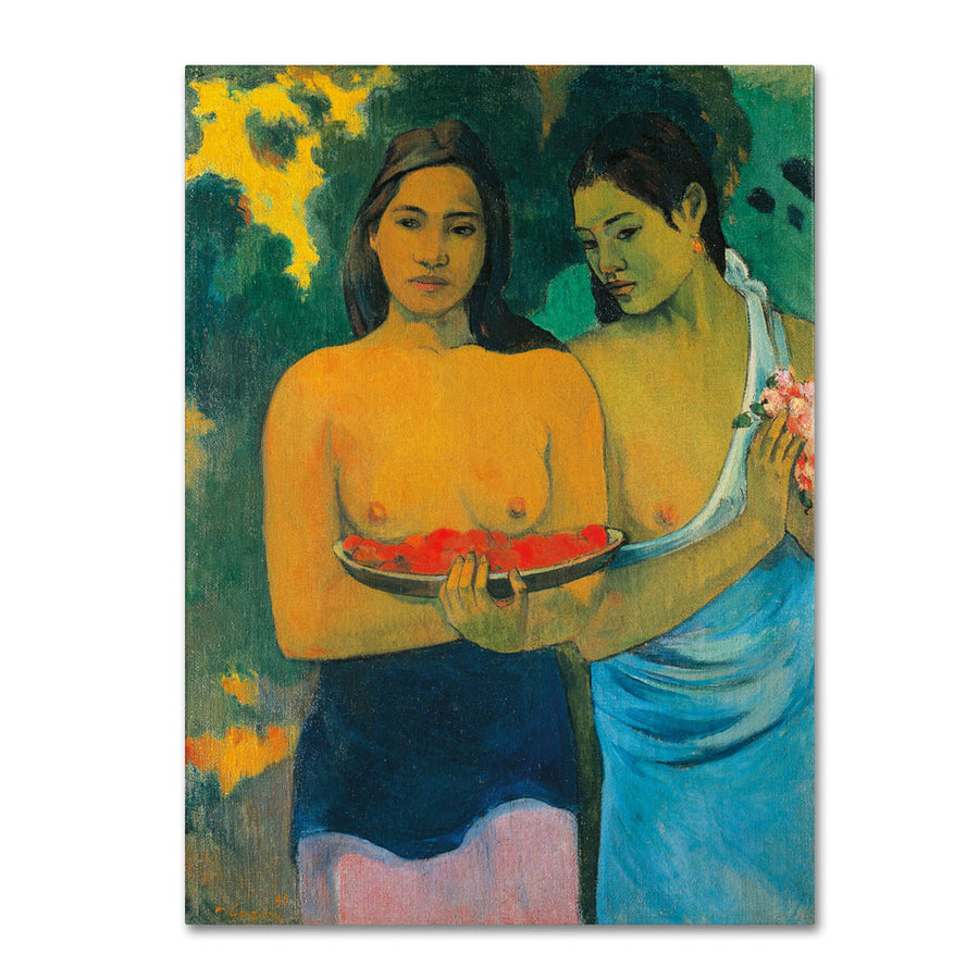 Paul Gauguin Two Tahitian Women 1899 14 x 19 Canvas Art Image 1