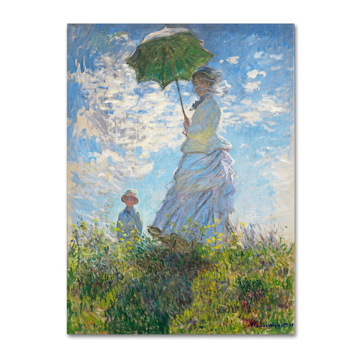 Claude Monet Woman With a Parasol 1875 14 x 19 Canvas Art Image 1