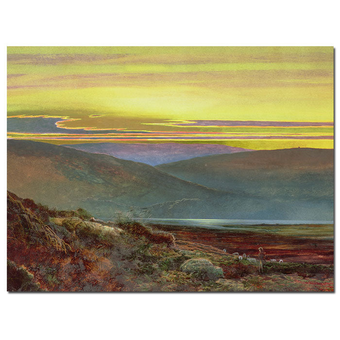 John Grimshaw A Lake Landscape at Sunset 14 x 19 Canvas Art Image 1