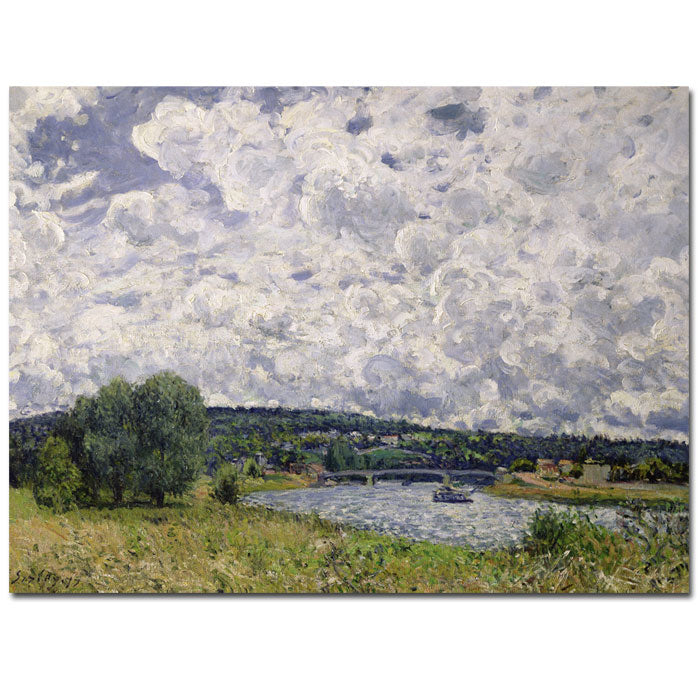 Alfred Sisley The Seine, Suresnes 1877 14 x 19 Canvas Art Image 1