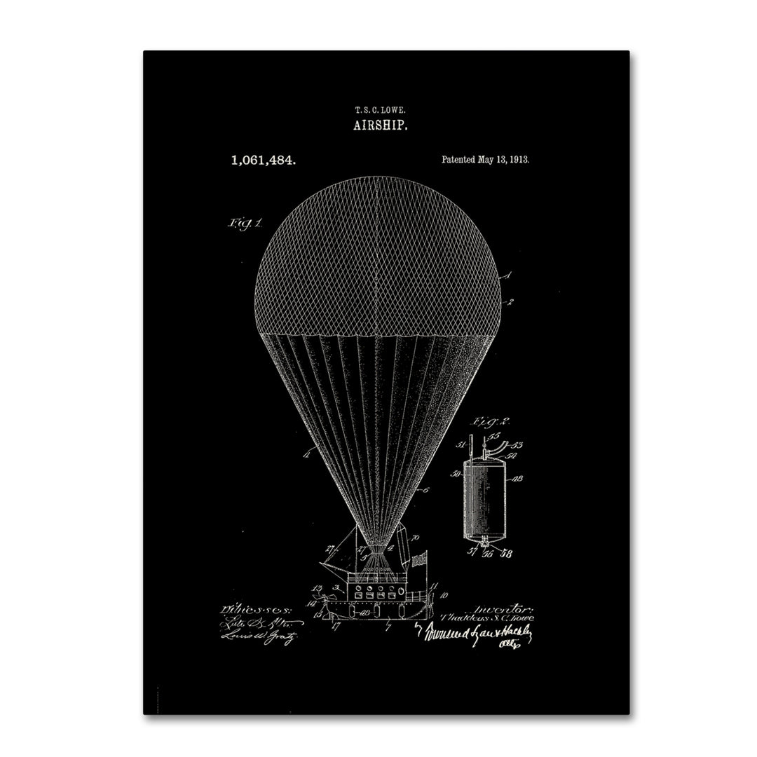 Claire Doherty Airship Patent 1913 Black 14 x 19 Canvas Art Image 2