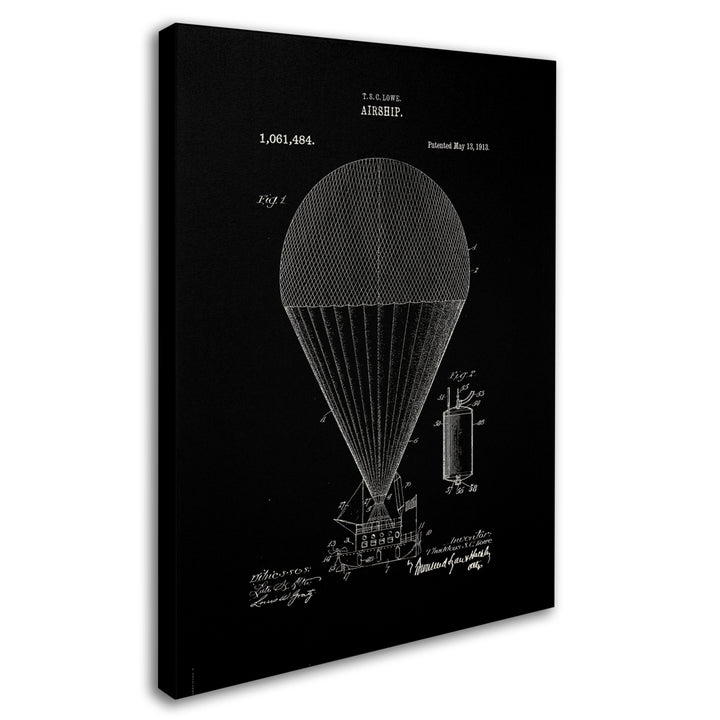 Claire Doherty Airship Patent 1913 Black 14 x 19 Canvas Art Image 3