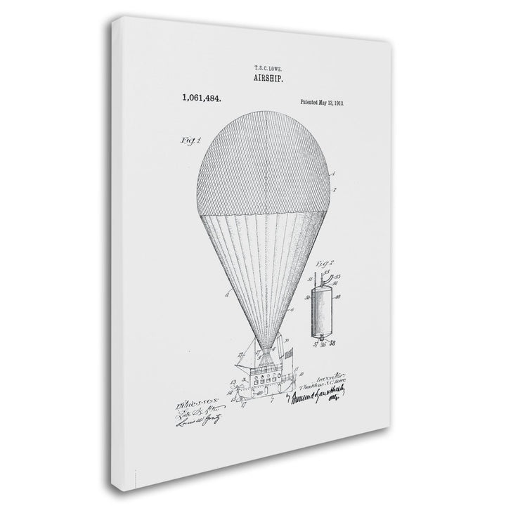 Claire Doherty Airship Patent 1913 White 14 x 19 Canvas Art Image 3