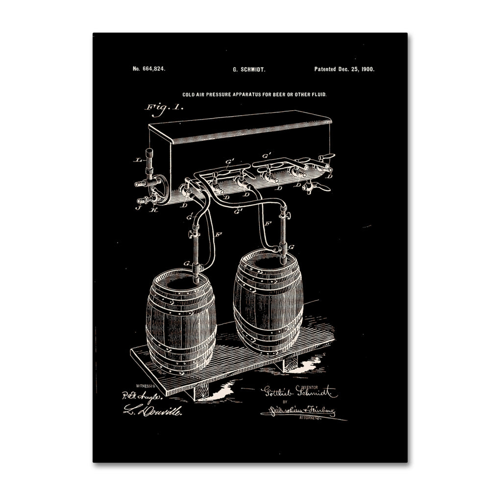 Claire Doherty Art Of Brewing Beer Patent Black 14 x 19 Canvas Art Image 2