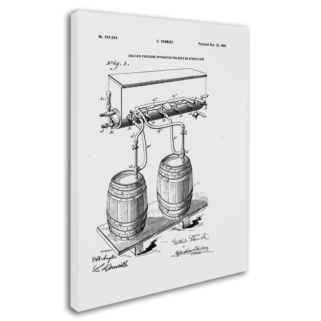 Claire Doherty Art Of Brewing Beer Patent White 14 x 19 Canvas Art Image 3