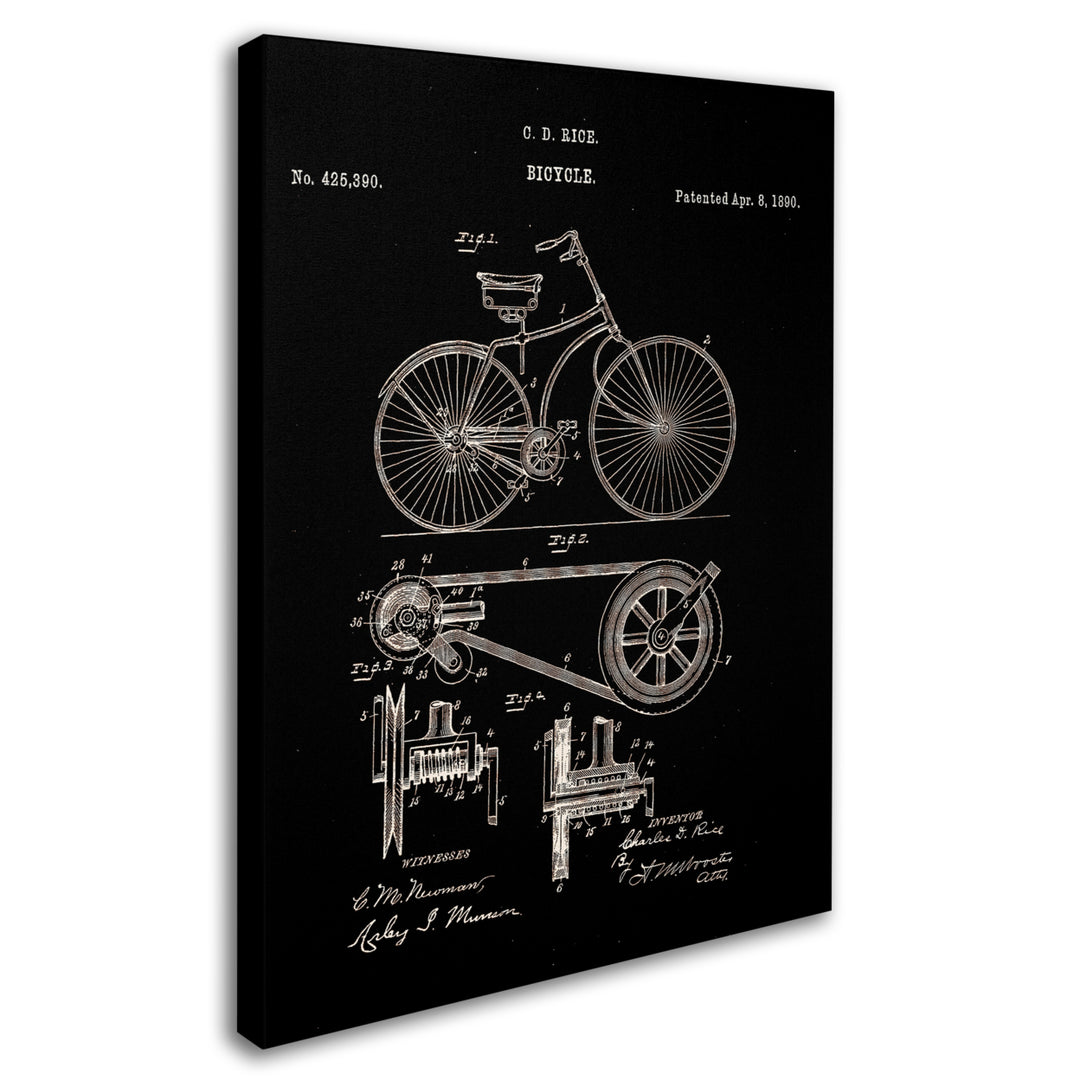 Claire Doherty Bicycle Patent 1890 Black 14 x 19 Canvas Art Image 3