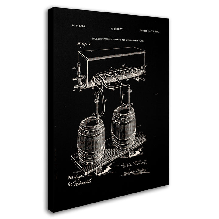 Claire Doherty Art Of Brewing Beer Patent Black 14 x 19 Canvas Art Image 3