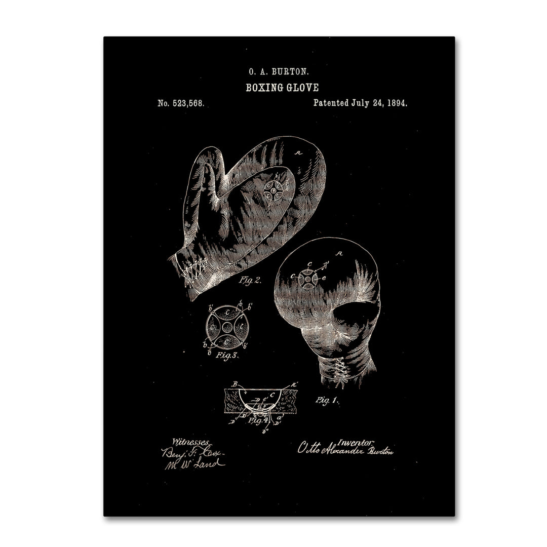 Claire Doherty Boxing Gloves Patent 1894 Black 14 x 19 Canvas Art Image 2