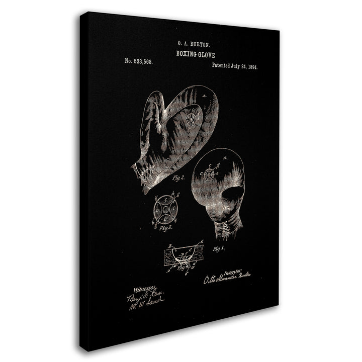 Claire Doherty Boxing Gloves Patent 1894 Black 14 x 19 Canvas Art Image 3