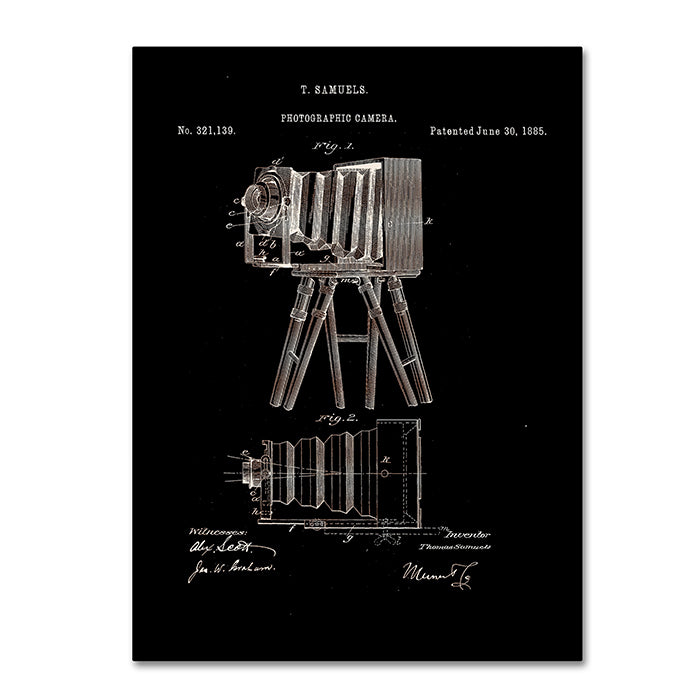 Claire Doherty Photographic Camera Patent 1885 Black 14 x 19 Canvas Art Image 1