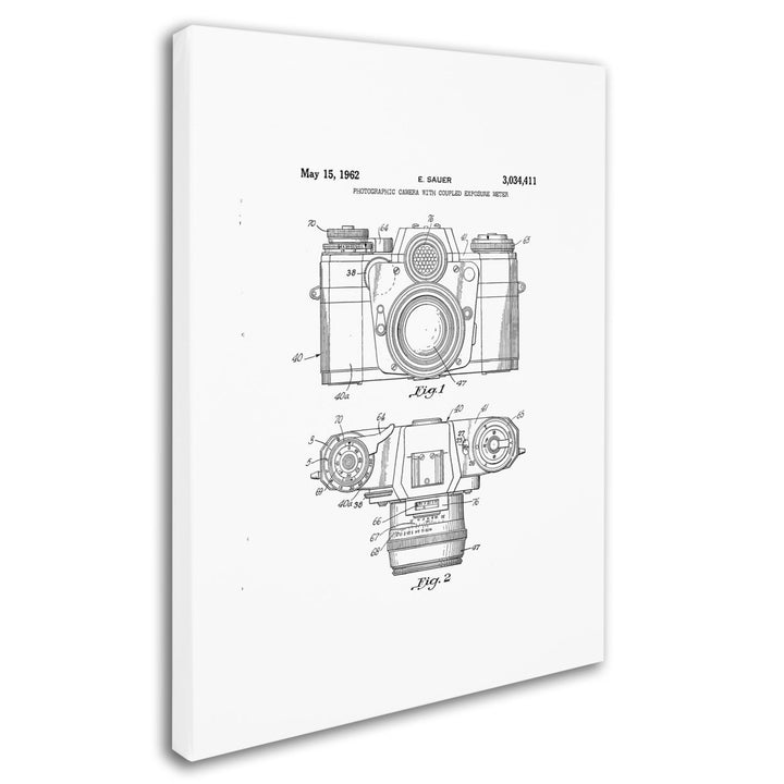 Claire Doherty Photographic Camera Patent 1962 White 14 x 19 Canvas Art Image 3